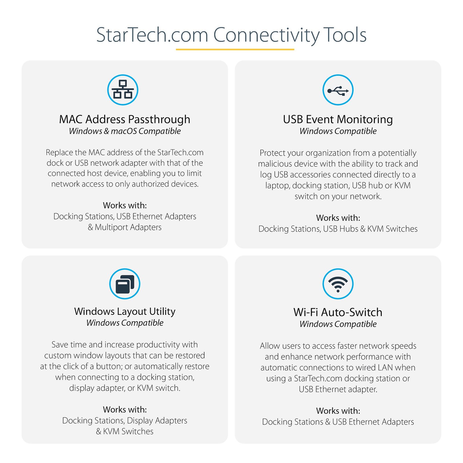 StarTech.com USB-C Multiport Adapter Hub, USB-C to 4K 60Hz HDMI, Gigabit Ethernet and 100W Laptop Charging for Macbook Pro / Air and Windows