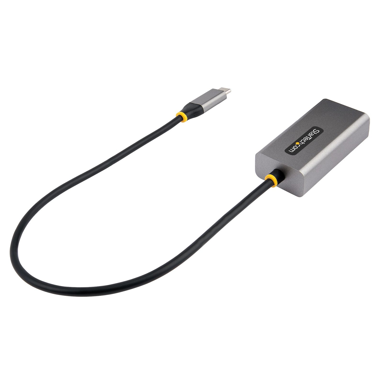 StarTech.com USB-C to Ethernet Adapter, USB 3.0 to Gigabit Ethernet Network Adapter, 10/100/1000 Mbps, USB-C to RJ45 Ethernet Adapter (GbE), 12in Attached Cable, Driverless Install