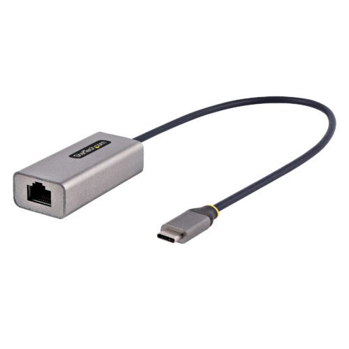 StarTech.com USB-C to Ethernet Adapter, USB 3.0 to Gigabit Ethernet Network Adapter, 10/100/1000 Mbps, USB-C to RJ45 Ethernet Adapter (GbE), 12in Attached Cable, Driverless Install