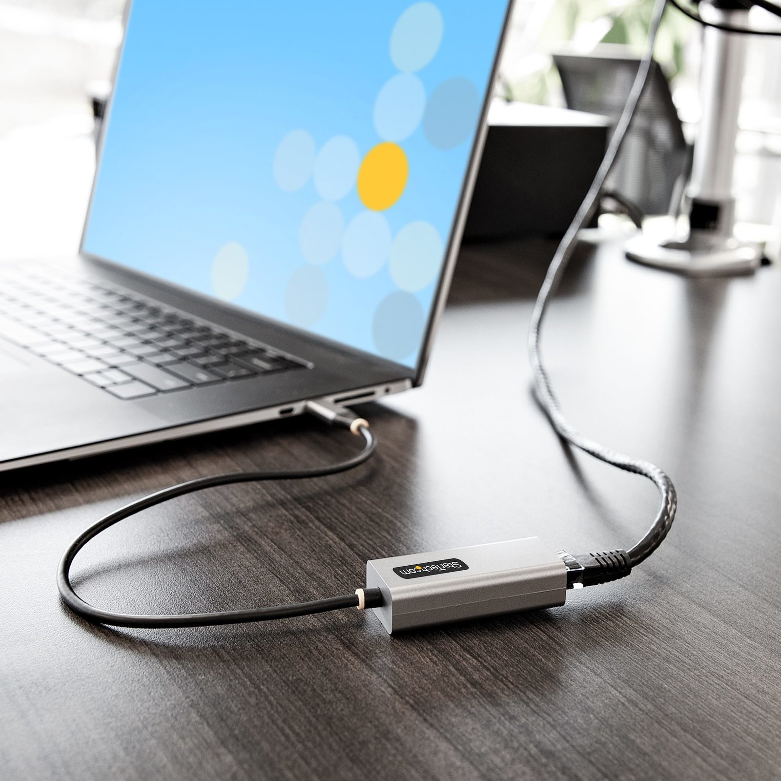 StarTech.com USB-C to Ethernet Adapter, USB 3.0 to Gigabit Ethernet Network Adapter, 10/100/1000 Mbps, USB-C to RJ45 Ethernet Adapter (GbE), 12in Attached Cable, Driverless Install